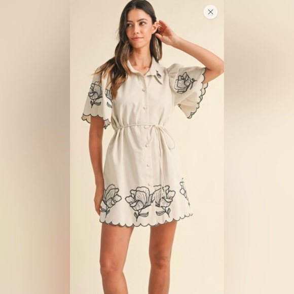 MARBLE Cream Button-Up Shirt - Picture 8 of 11
